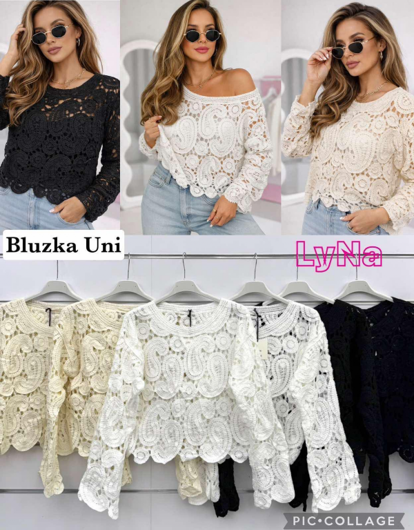 Bluzki damskie (Włoskie produkt) Roz Standard, Mix Kolor Paczka 5 szt